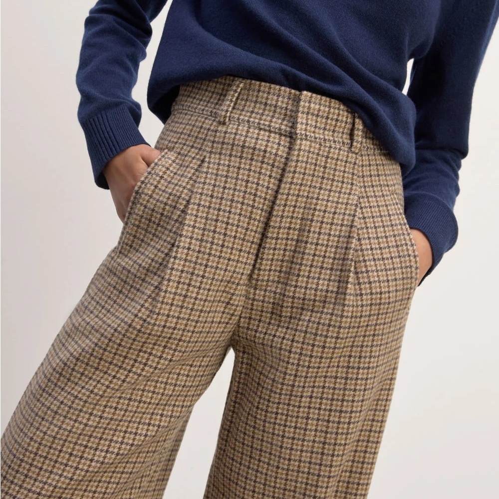 Everlane NWOT wool houndstooth trousers